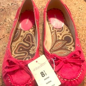 Pink moccasins